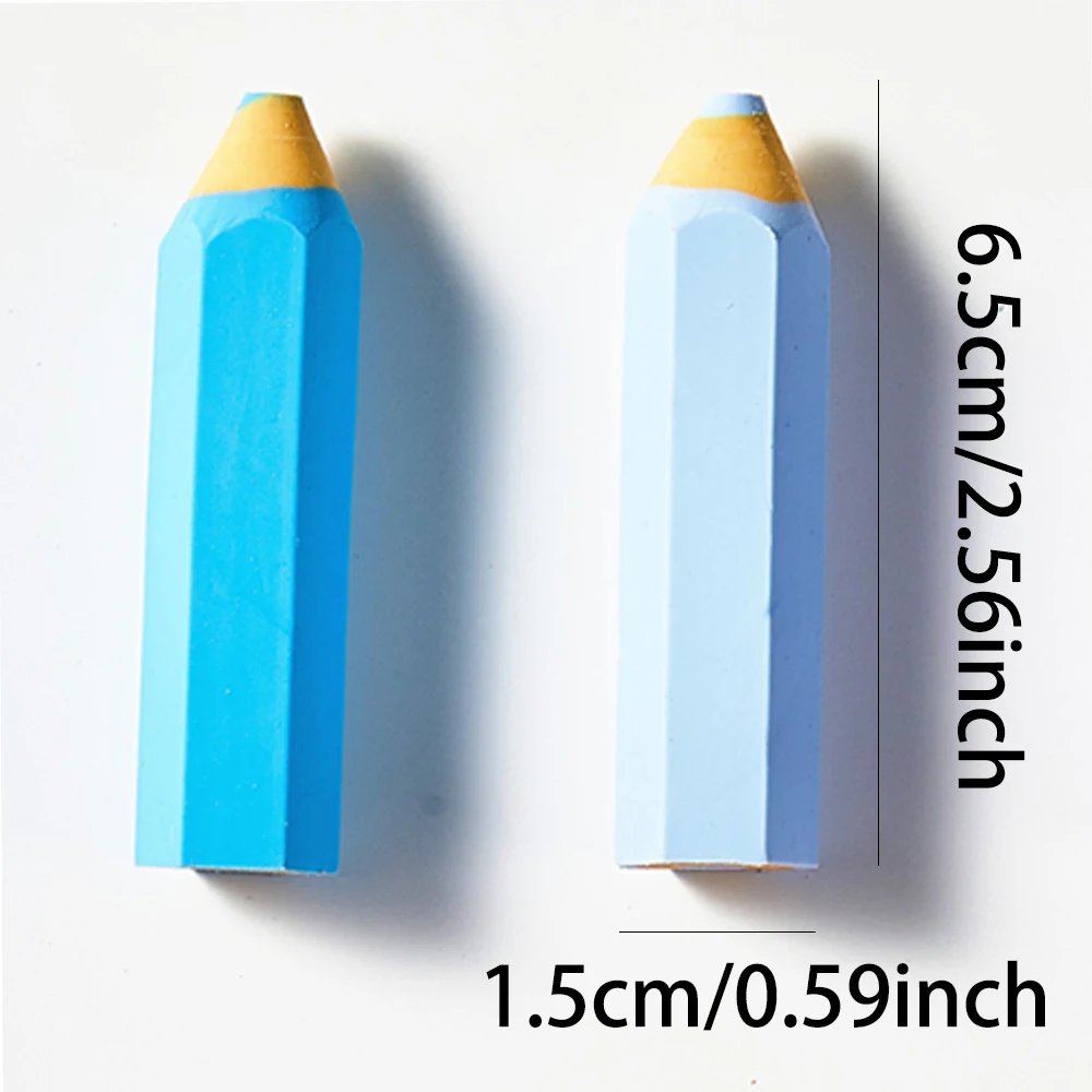 Cute and creative pencil-shaped erasers that are easy to use and erase, perfect for students.