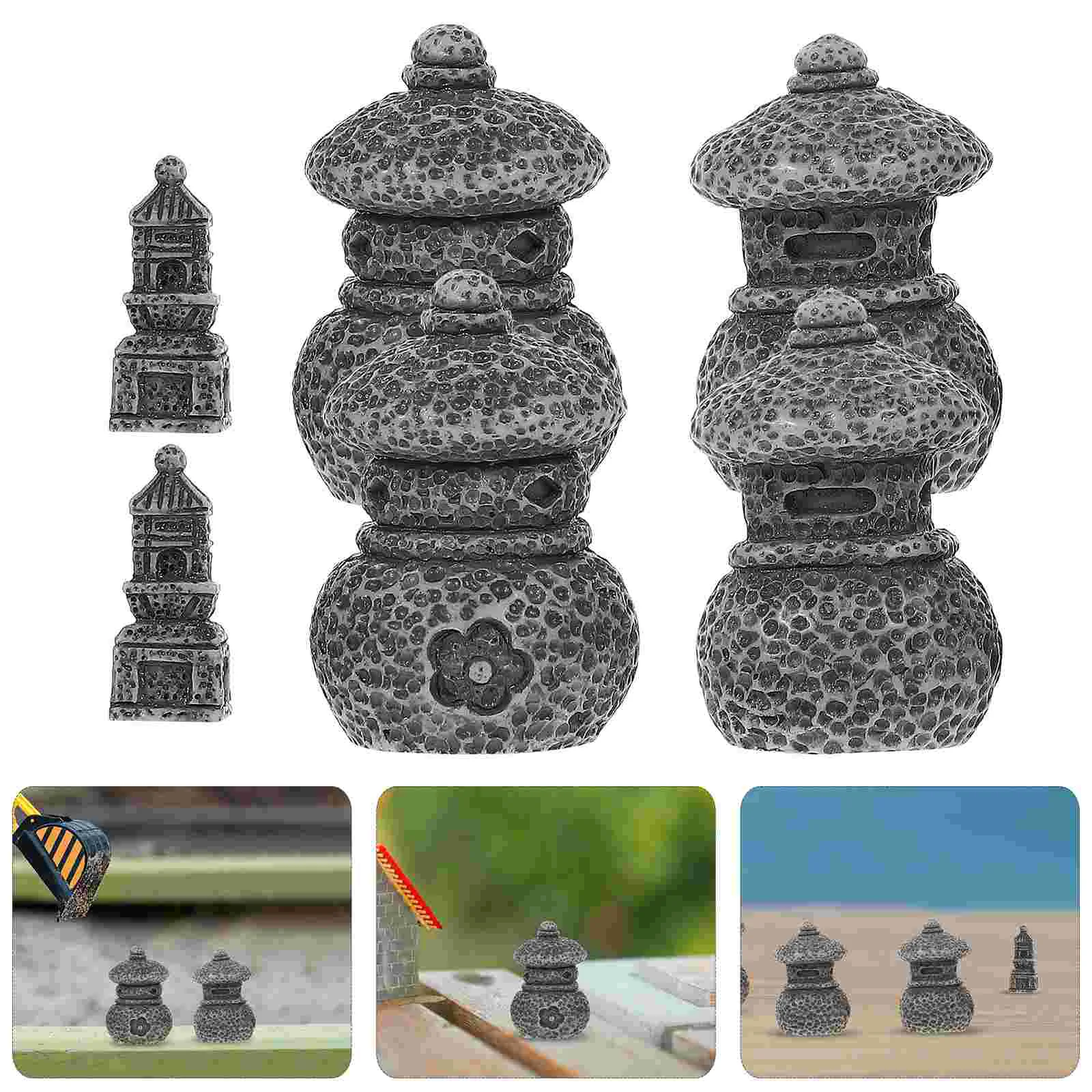 

Pagoda Statue Gardening Ornament Landscape Pavilion Decor Decorations Ornaments Simulation Model Vintage