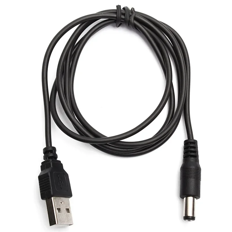 Charging Cable USB Charging Cable 0.8M USB Port To 5.5 x 2.1mm 5V DC Barrel Jack Power Cable Connector For sale