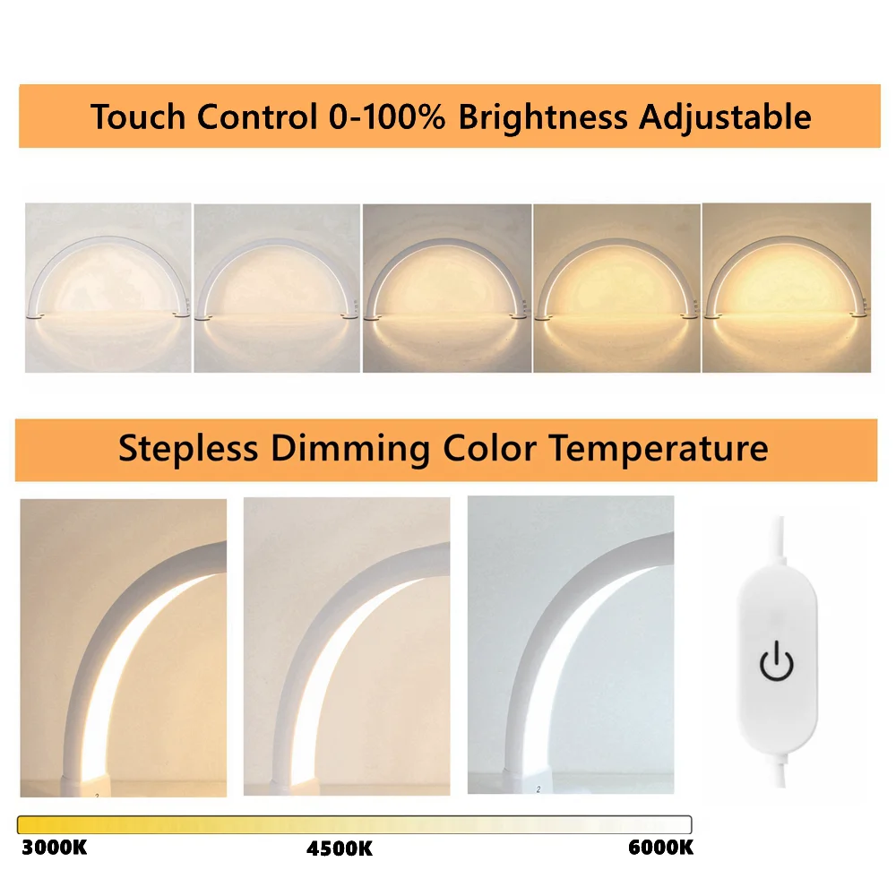 半月形のアーチ型LEDネイルランプ,オープンダイヤモンド,高輝度
