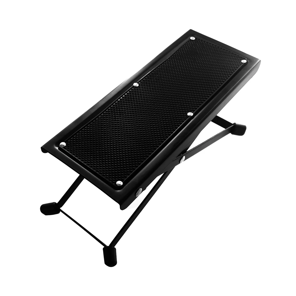 

Guitar Foot Stool 4 Position Height Adjustable Foldable Guitar Pedal Guitar Rest Step Footstool Black