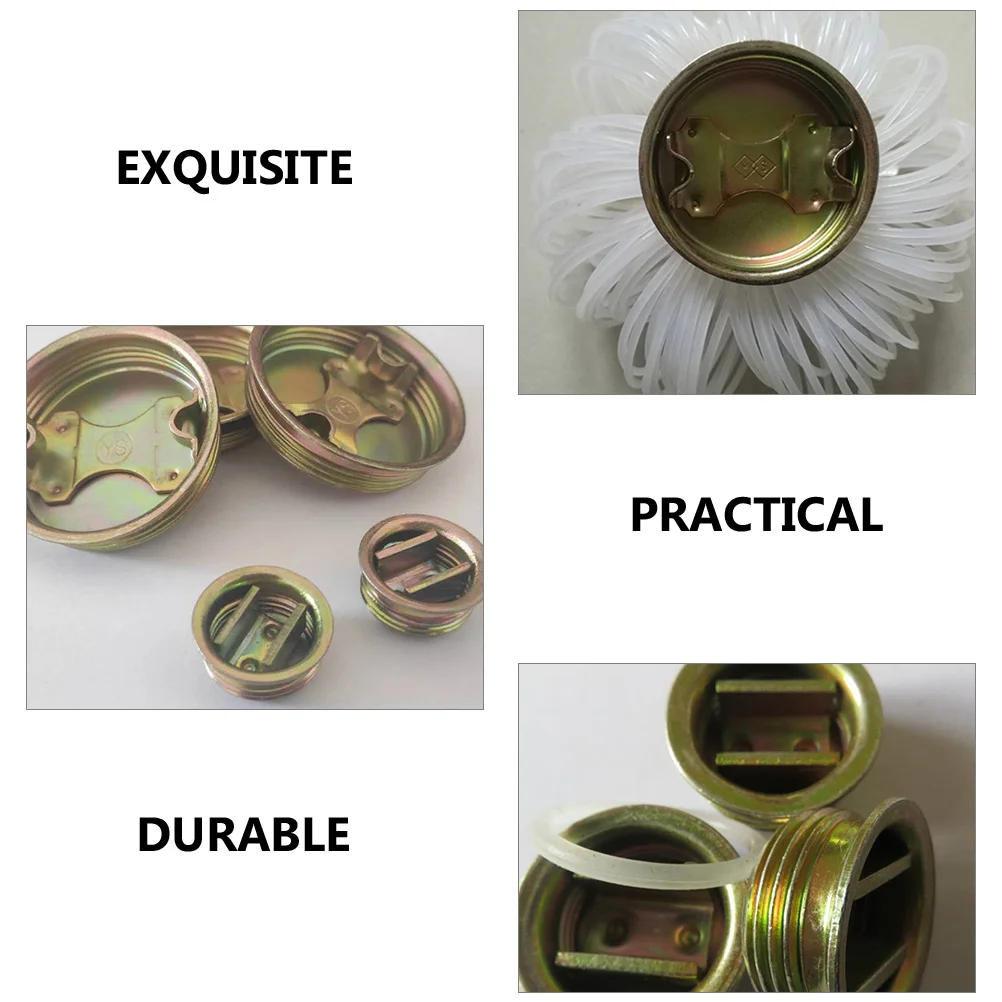 12Pcs Oil Drum Lid Iron Barrel Plug Drum Bung Caps Oil Caps Sealing Cover Water Barrel Cap Material Handling Tools Lifting