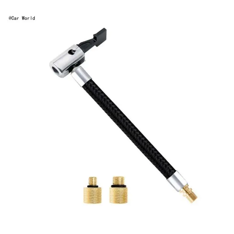 Bediffer Tubo Di Prolunga Per Gonfiaggio Pneumatici - Per Auto, Moto E Bici Con Valvola Americana - Flessibile E Resistente (300 PSI)