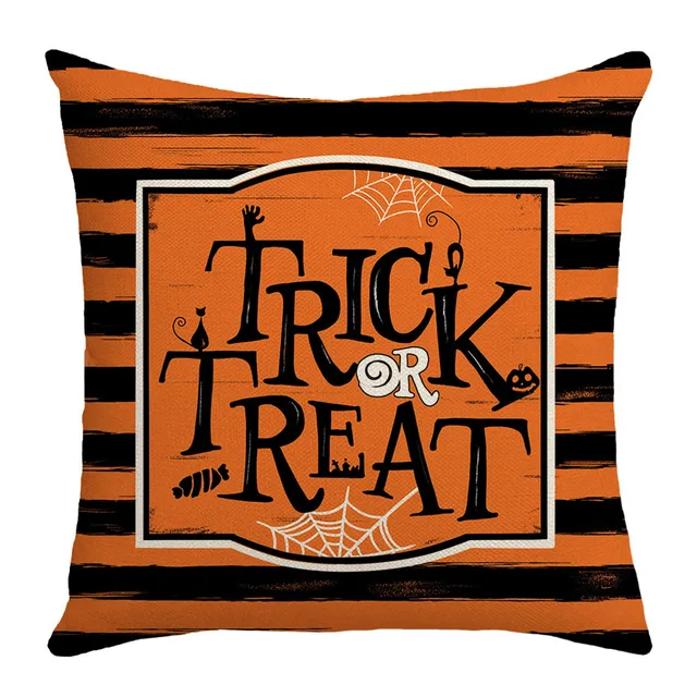 Fall Pillow Cover Pumpkin Thanksgiving Halloween Dwarf Sofa Pillow Cover  Witch Hat Striped Sofa Decoration Throw Pillow Cover