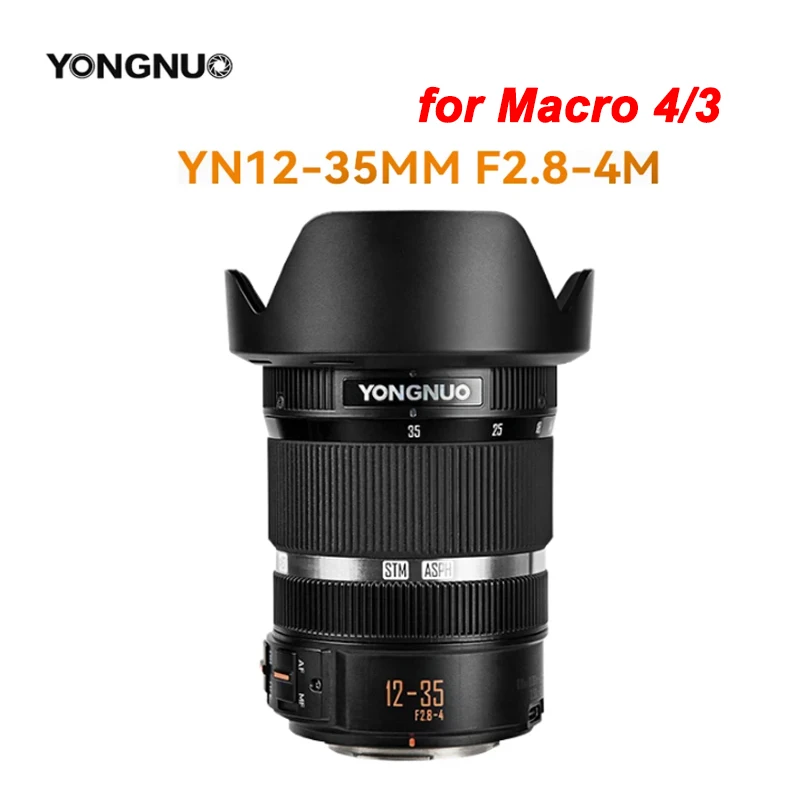 Obiettivo Zoom Automatico Yongnuo Yn12-35Mm F2.8-4 Per Fotocamera Panasonic Olympus 4/3 Con Montaggio Macro 455