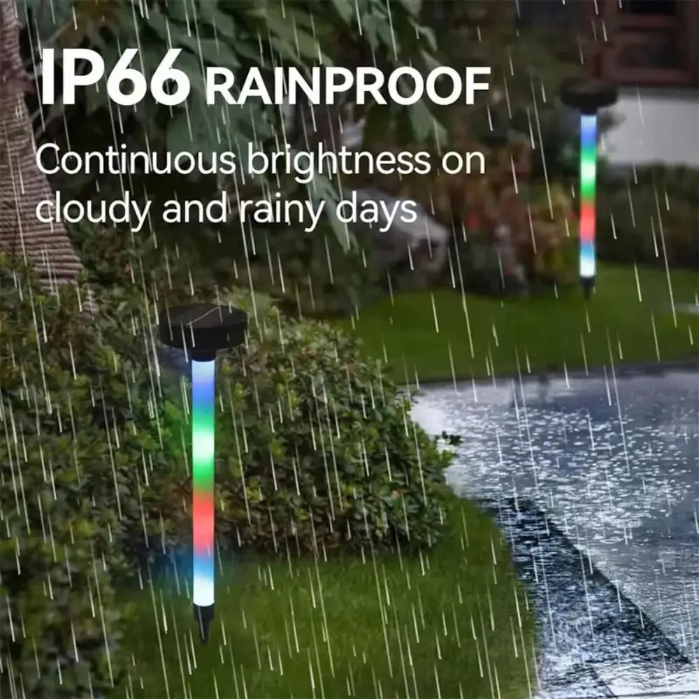 Waterproof Design Solar Pathway Lights 10LED Lighting RGB LED RGB Color Changing Lights Solar Powered 1200mAh Battery