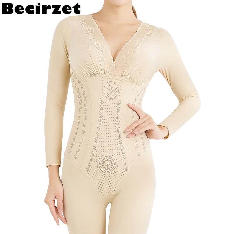 Birzet Shapewear Women Full Body Shaper Ionstech Unique Fiber Reductive Compressed Fat Butt Lifter Long Slimming Underwear
