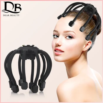 블루투스 무선 전기 헤드 마사지기, 휴대용 진동 두피, 피로 완화, 불면증 감소, 4 가지 모드