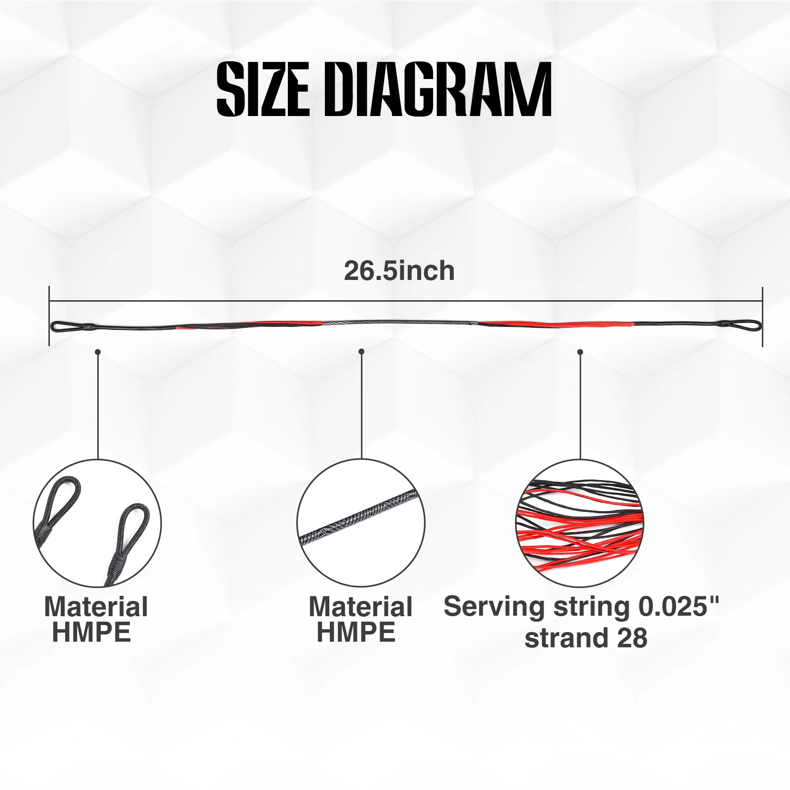 Archery Bowstring Crossbow String Replacement String Hmpe 1600d Bowstring Material For Adder Ek R9 And Others Red/green 6