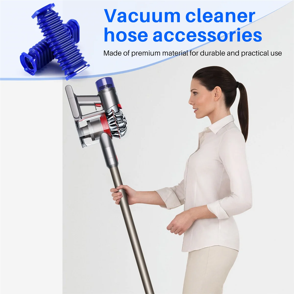 Durable 2Pcs Soft Plush Strips Hose for Dyson V7 V8 V10 V11 Vacuum Cleaner
