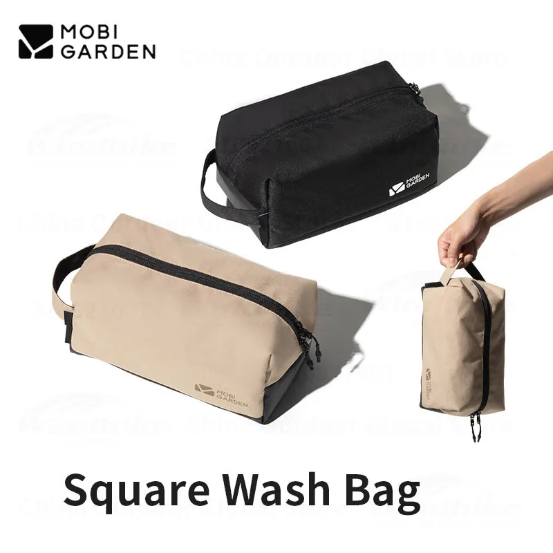 MOBI GARDEN Men/Women Travel Cosmetic Bag Lightweight Camping Trip Square Wash Bag Portable Large Capacity Travel Storage