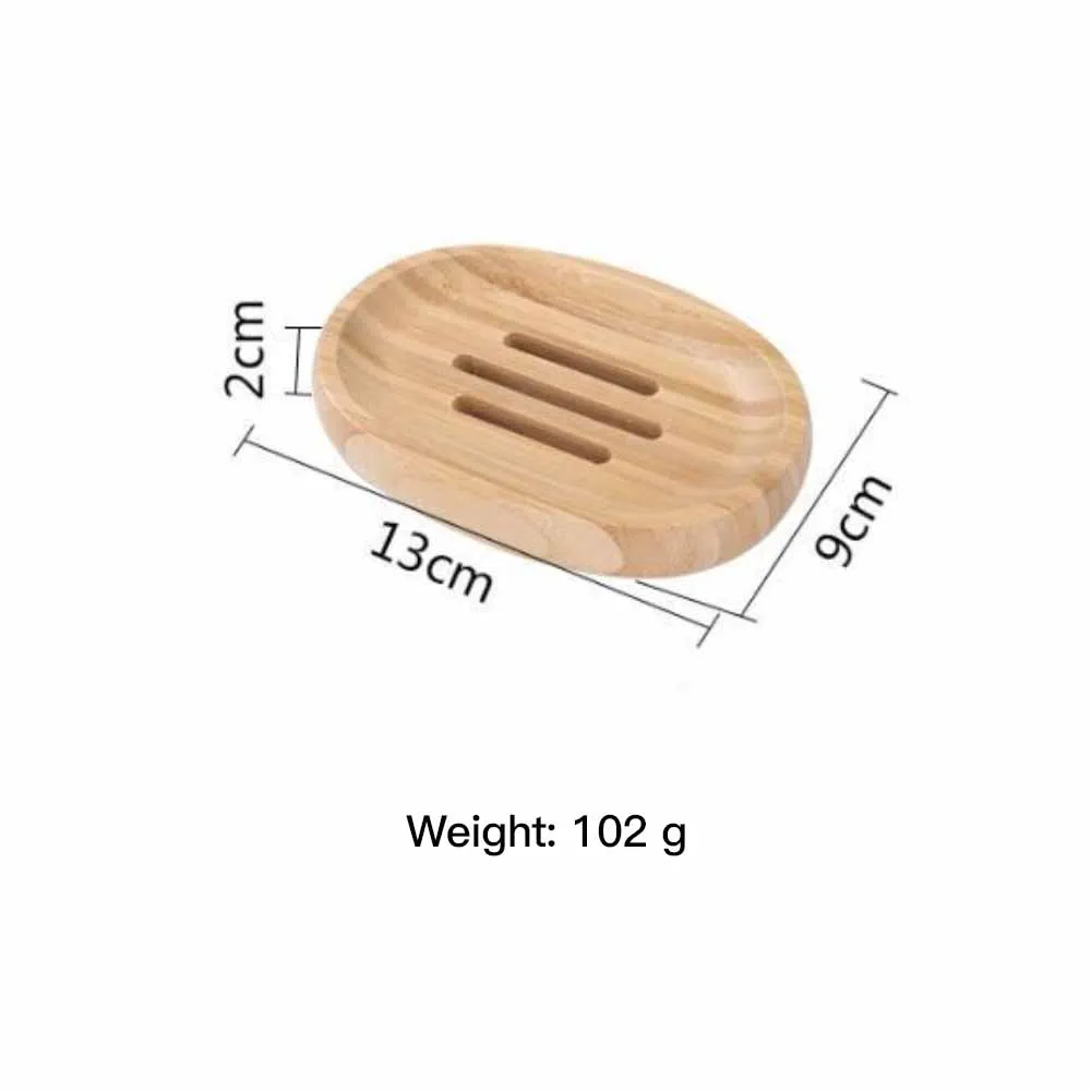 1PC Soap Box Natural Bamboo Dishes Bath Soap Holder Bamboo Case Tray Wooden Prevent Mildew Drain Box Bathroom Washroom Tools 6