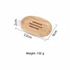 1PC Soap Box Natural Bamboo Dishes Bath Soap Holder Bamboo Case Tray Wooden Prevent Mildew Drain Box Bathroom Washroom Tools 6