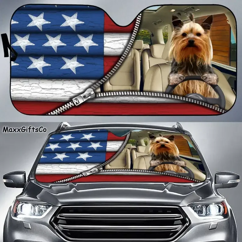 

Yorkshire Terrier Car Sun Shade, Dog Windshield, Dog Sunshade, Dog Car Accessories, Car Decoration, Gift For Dad, Mom