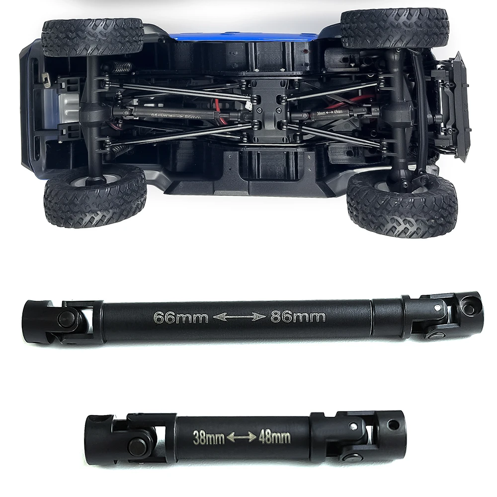 YEAHRUN 2PCS Stahl Mitte Antriebswelle für 1/24 RC Crawler Auto Axial SCX24 Jeep JLU Bronco Basis Camp Upgrade Teile – Detail 9