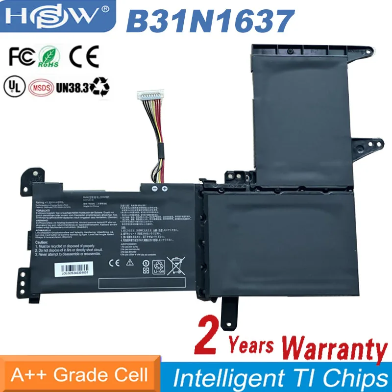 

B31N1637 Аккумулятор для ноутбука 0B200-02590000 B31N1637 0B200-02590400 0B200-02590200 для ASUS X510 S510UA S510UN, 11,52 В, 3 ячейки