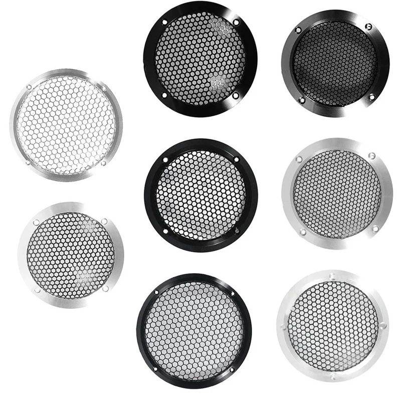 Aluminum Car Tweeter Speaker Grill Cover Full Metal Mesh Grille for Audio Enhancement 3.5Inch