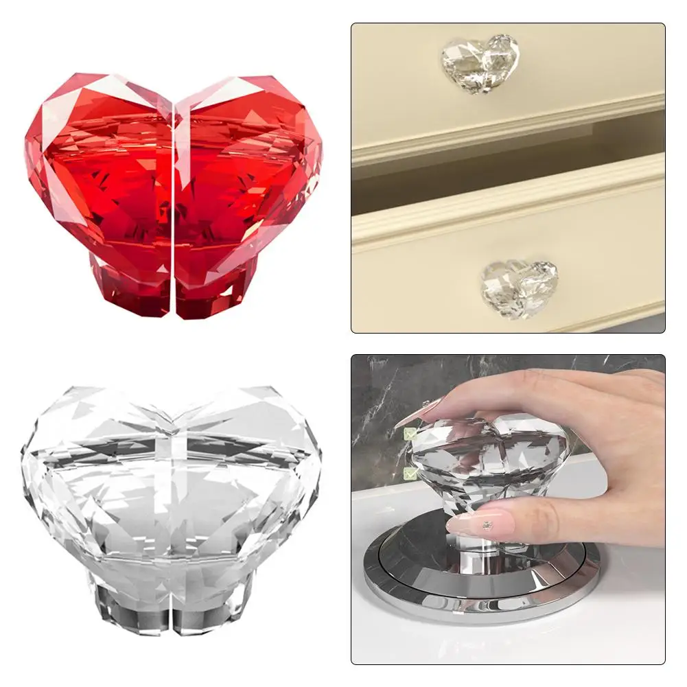Heart Shaped Toilet Presser Toilet Water Tank Press Button Nail Bathing Push Protector Room Accessories Switch Decor E6U8