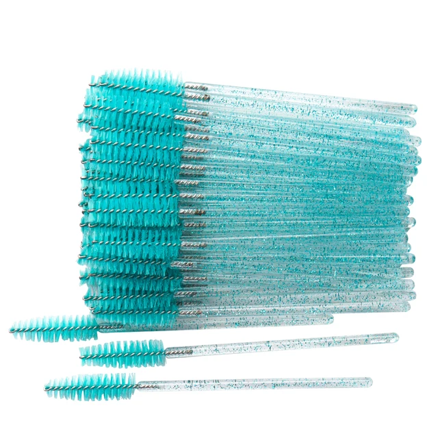 Brosses à cils jetables en cristal, baguettes de Mascara, applicateur, en diamant, outils de maquillage pour femmes, 50 pièces