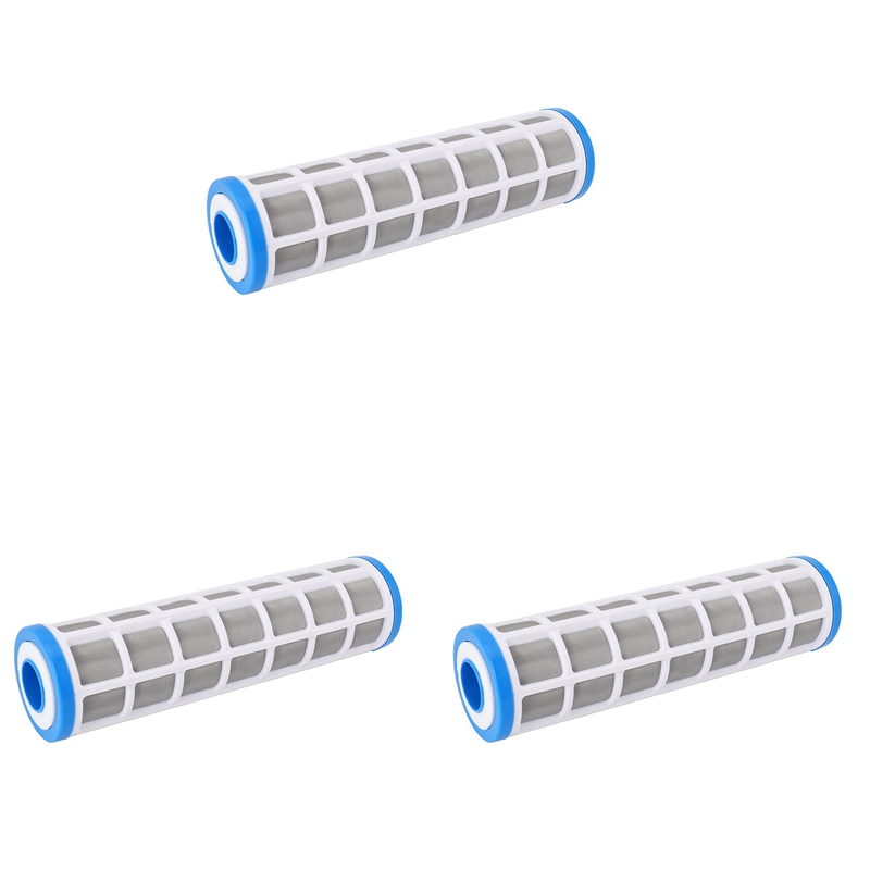 3X 10 Inch Stainless Steel Wire Mesh Filter Cartridge Water Purifier Pre Filter For Scale Prevention