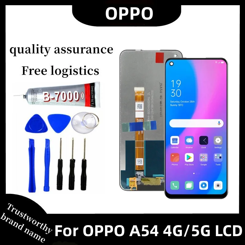 Display Originale Per Oppo A54 4G Cph2239 Display Lcd Touch Screen Digitizer Assembly Con Cornice Per Oppo A54 5G Cph2195 Opg02