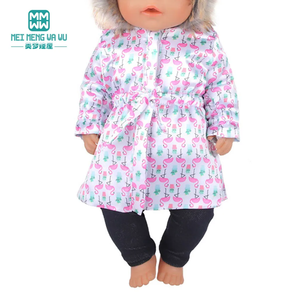 Clothes for Dolls Fits 43cm Toy New Born Doll american doll Fashion cotton jacket pink rose red white purple