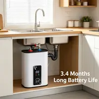 Chauffe-eau électrique instantané compact 8L 1500W IPX4 avec prise UE, pour installation sous évier domestique 2