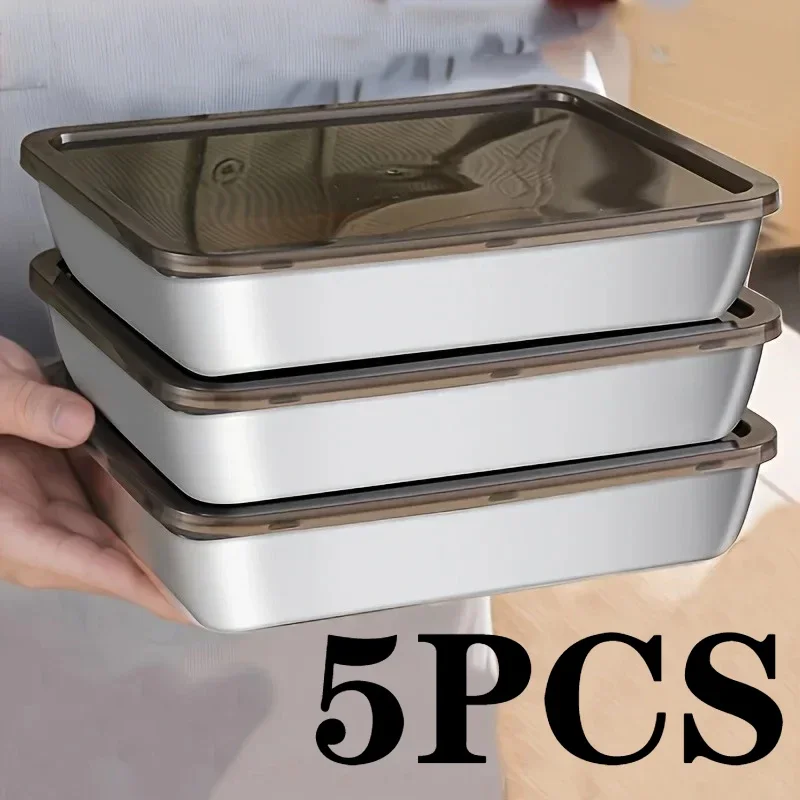 5-Piece Stainless Steel Food Storage Container Set 1