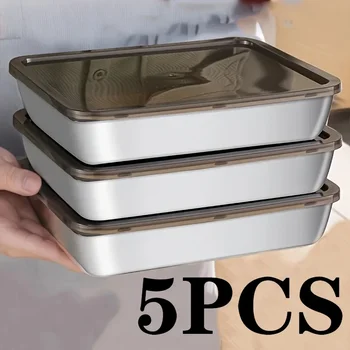 5-Piece Stainless Steel Food Storage Container Set 1