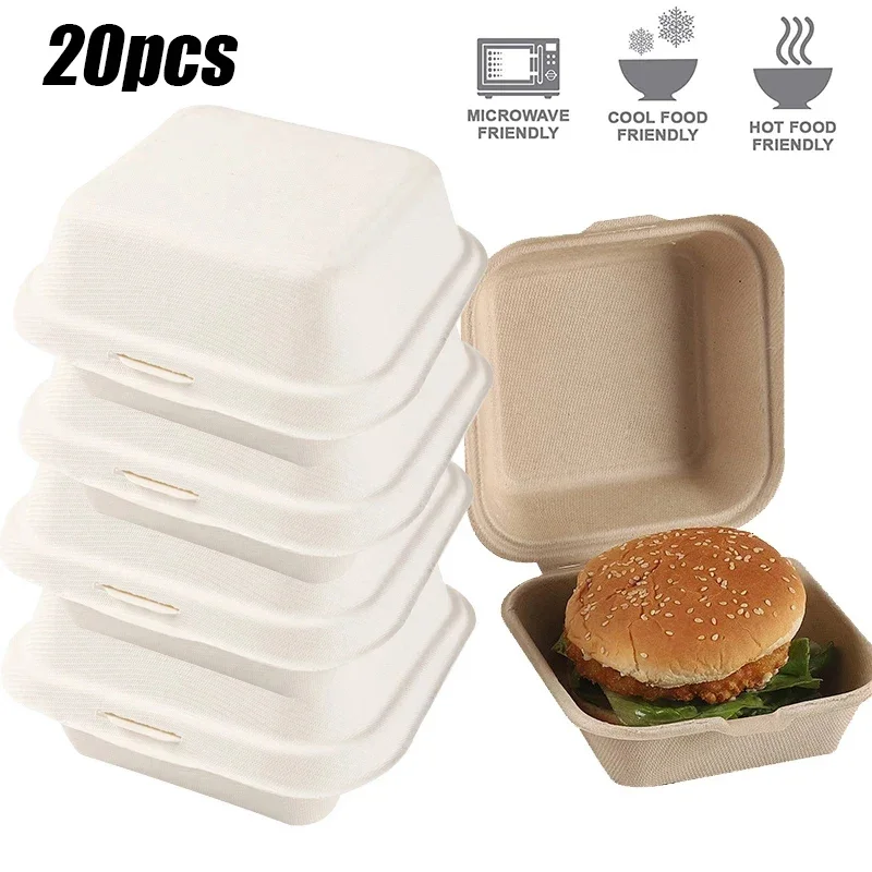 10/20pcs Disposable Bento Lunch Boxes with Lids, Microwavable Food Containers for Salad... - SKU DBLB0857 - UGI Packaging