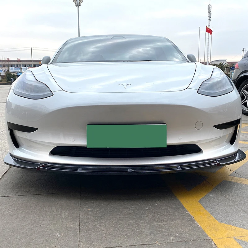 Applicable to Tesla Model 3 Maxton Model Front Bumper Surrounding Front Lip Shovel Exterior Modification