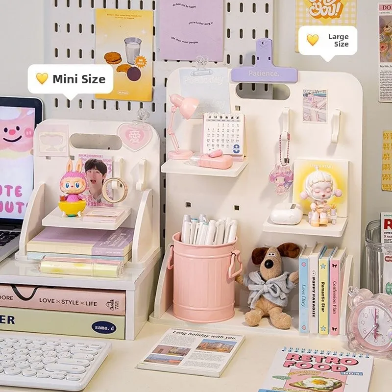 Desktop  Caddy Board Card Storage Display Layered Partition Star Chaser Hole Hole Board Stand No Drilling Vertical elf