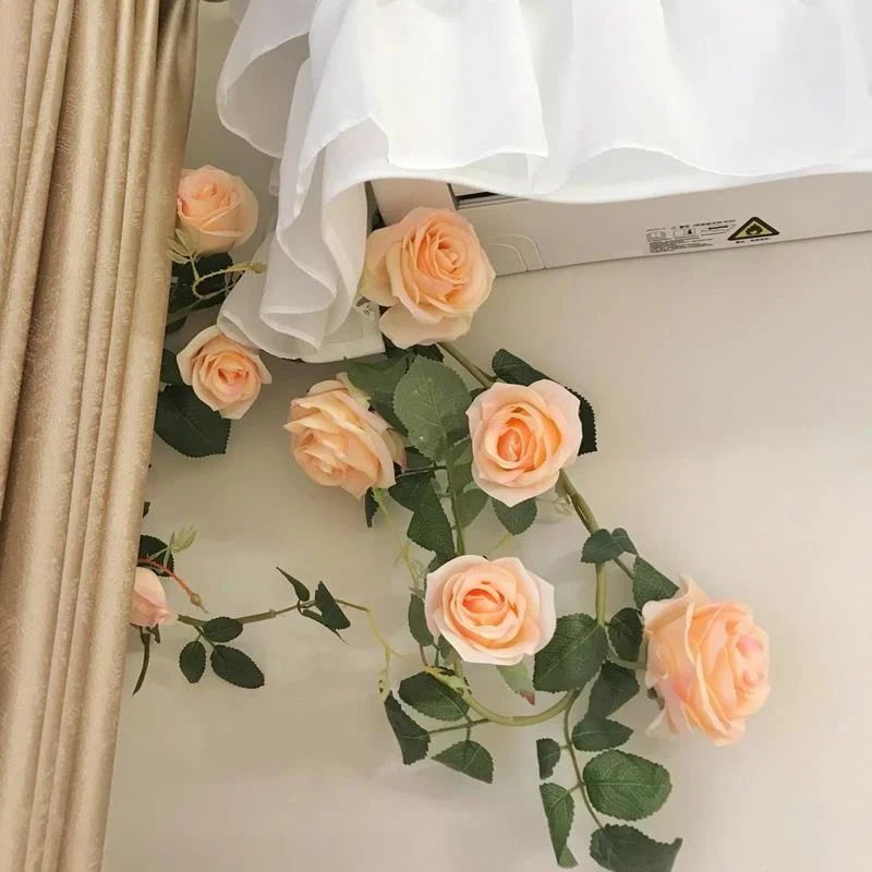 새 집 00종 장 인조 장미꽃 에어컨 배관 벽 장식 모던 미니멀 스타일 홈 액세서리