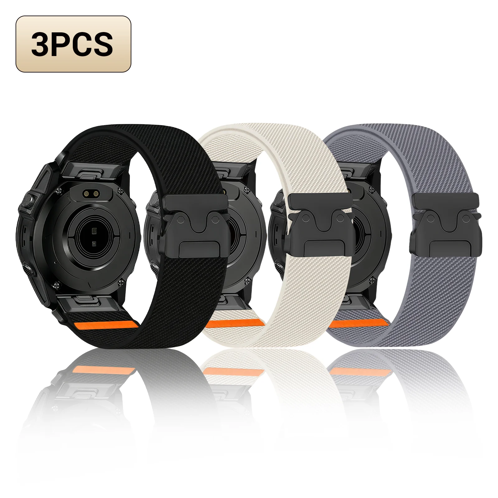 Woven Nylon Smartwatch Band - QuickFit Adjustable Strap Bracelet