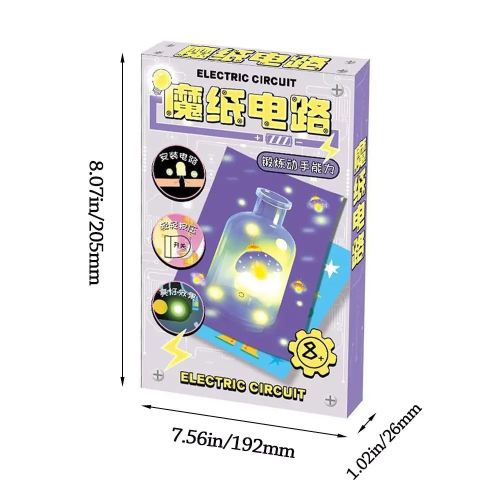 Funny DIY Magic Paper set Luminous circuit Paper Fun Electronic Card Handmade Electronic greeting cards set Children