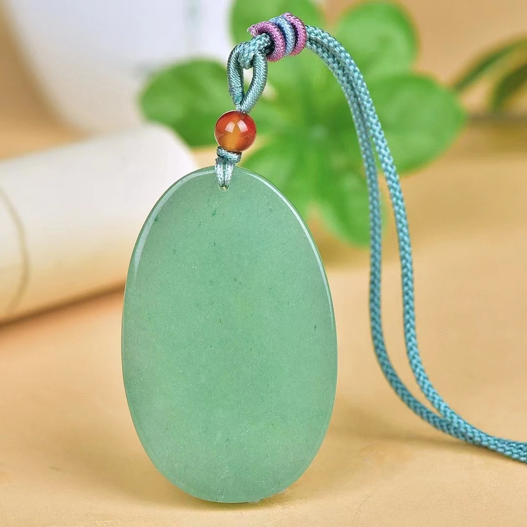 Aventurine Jade Fortune Zodiac Tiger Pendant Natural Green Stone Necklace Pendants Men Women Mascot Charms Amulet Jewelry