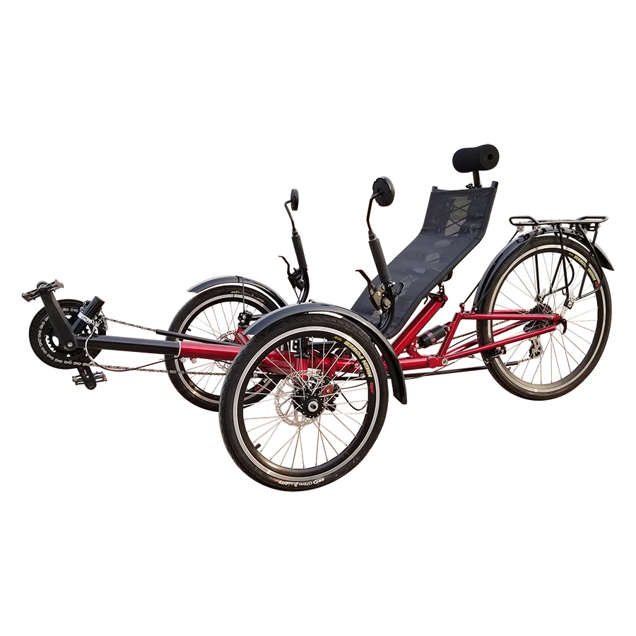 

China Rear Suspension 20inch Three Wheel Recumbent Trike Foldable Bicycle sale