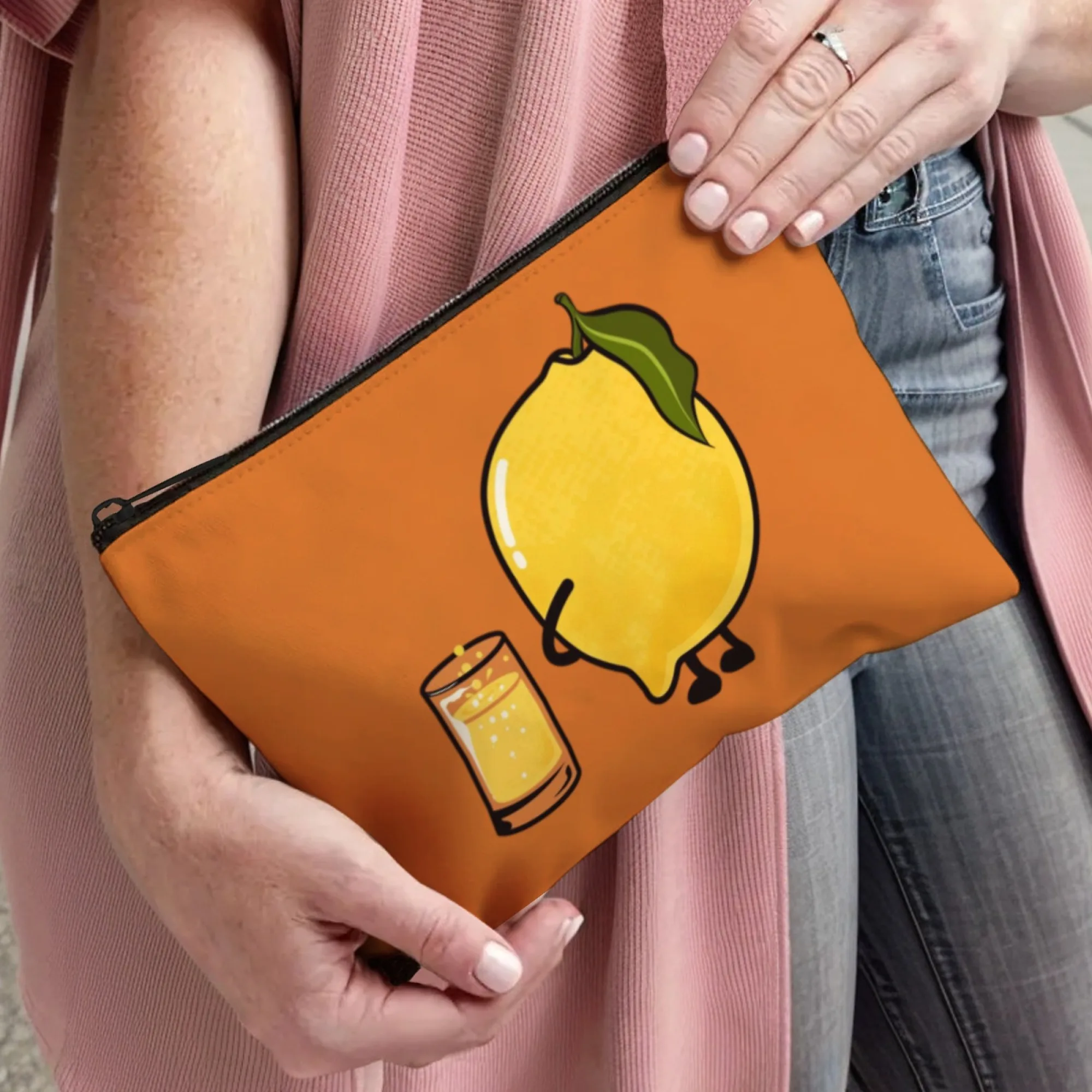Make-up-Tasche mit humorvollem Pickle-Thema, überraschtes Gurken- und Pickle-Glas, schrullige Kunst für den täglichen Aufbewahrung, lustige Geschenke für Neuheiten – Detail 3