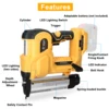 Cordless Electric Nail Gun Straight/N-shape Nails Pure Copper Motor Woodworking Universal DIY Nailing Machine For Makita Battery 5
