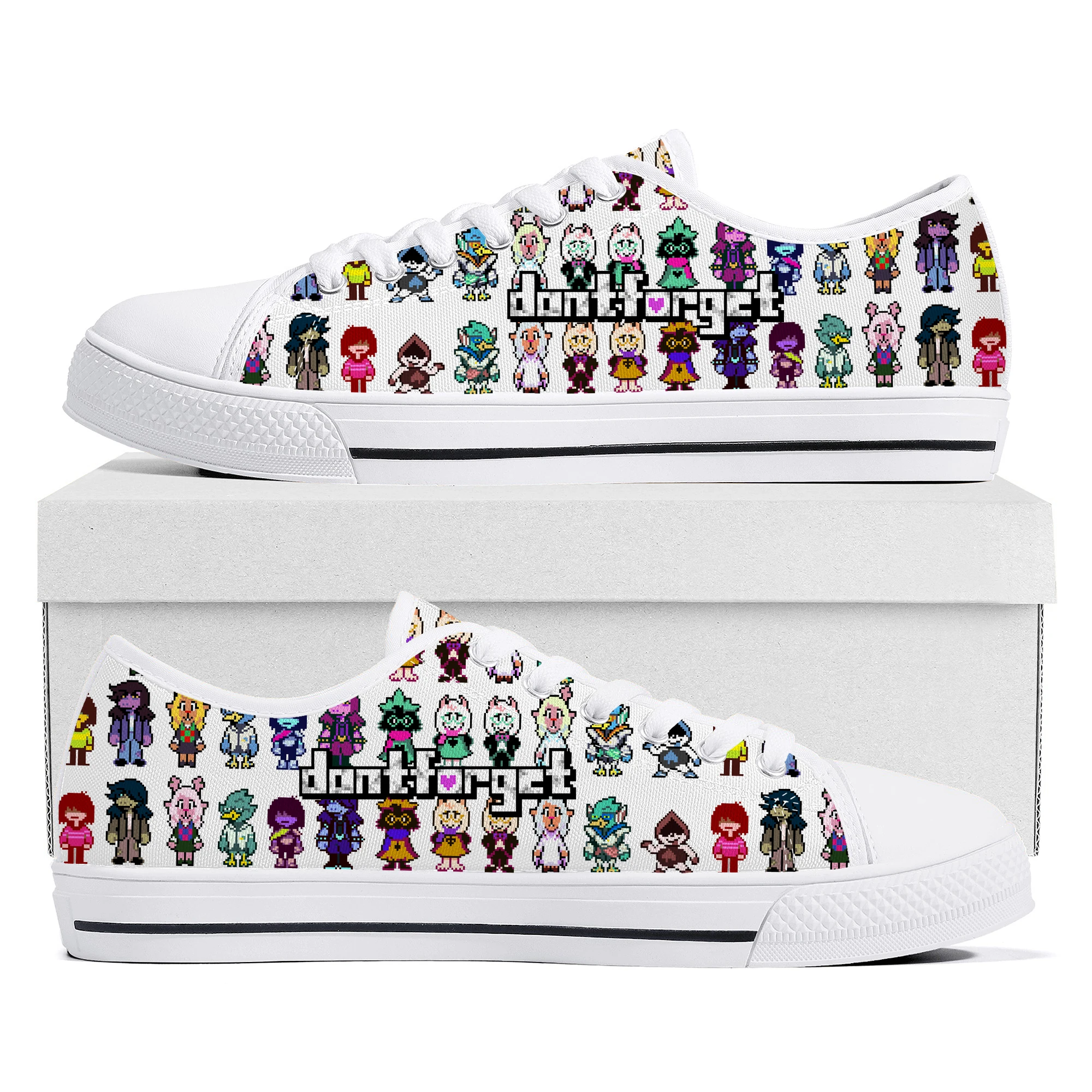 

Deltarune Low Top Sneakers Hot Cartoon Game Womens Mens Teenager High Quality Fashion Canvas Sneaker Couple Custom Built Shoes