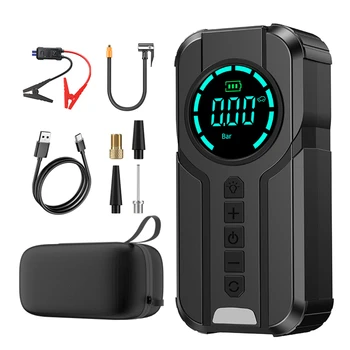 Avviatore di emergenza 2 in 1 con pompa d'aria Power Bank di emergenza 10000mAh Caratteristiche di illuminazione per avviamento batteria per auto e gonfiaggio dei pneumatici