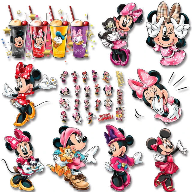 Christmas Mickey Minnie Princess Iron On Transfer Character Patch for  Clothing Stickers on Clothes - AliExpress