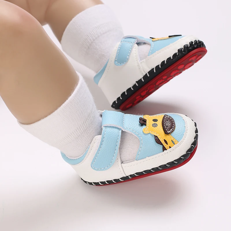 Summer Baby Shoes Fashion Casual Cartoon Giraffe Baby Sandals 0-18M Baby Boys Rubber Sole Anti slip Walking Shoes 6