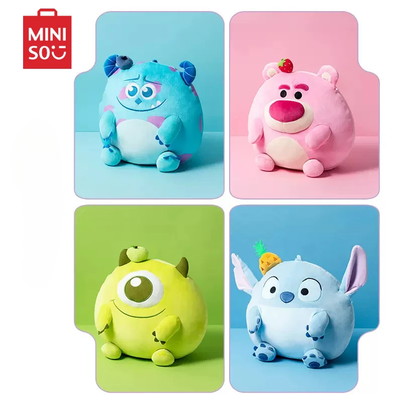 

MINISO Disney Lotso Stitch Sulley Mike Doll Kawaii Children's Toys Christmas Gifts Home Decor Throw Pillows DollAnimeAccessories