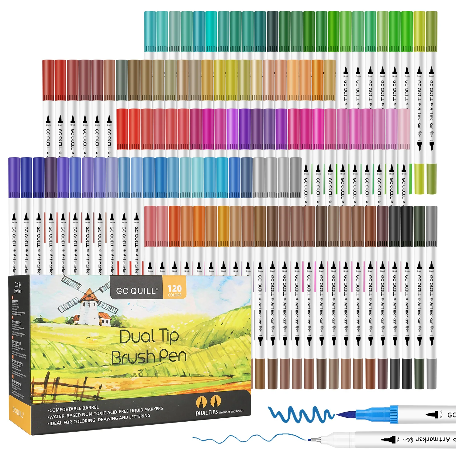 https://ae01.alicdn.com/kf/Se7de4341791c4669bdf67c202eca8927Y/GC-QUILL-120-Colours-Dual-Tip-Brush-Pens-with-Felt-Fineliner-Tips-for-Colouring-Drawing-Lettering.jpg