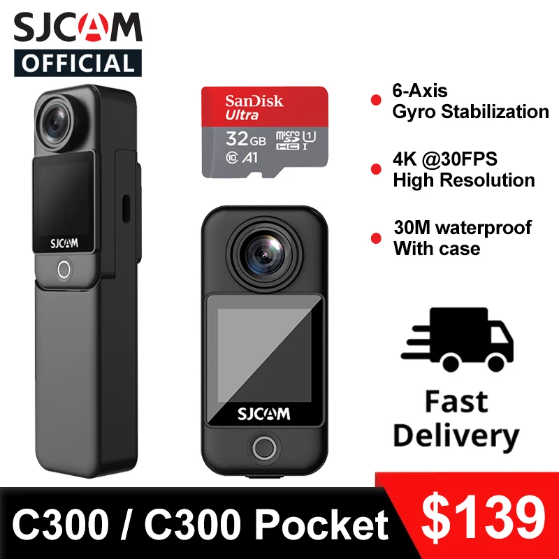 SJCAM Mini Action Cam 4K 30FPS 20MP Action Sport Kamera Bodycam