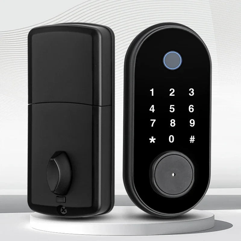Tuya Deadbolt Fingerprint Electronic Smart Door Lock Home Anti-theft Apartment Bluetooth APP Remote Control Lock