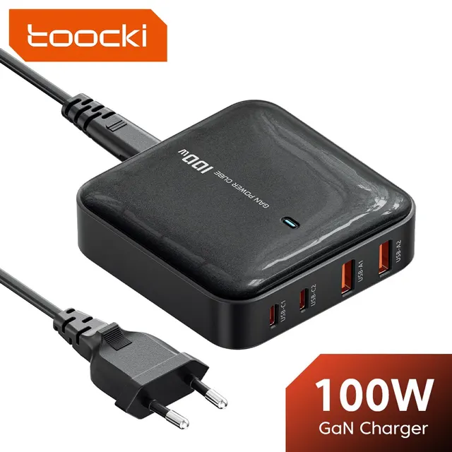 Toocki-cargador USB tipo C GaN 100W PD 3,0, carga rápida para Macbook, iPad Pro, tableta, iPhone 15, 14, Samsung, Xiaomi - Image 6