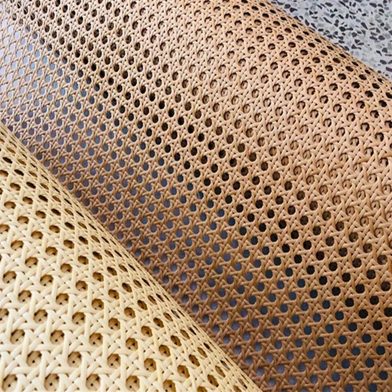 Rattan Cane Weaving Material Rattan Weaving Material 20-700CM Long 40-55CM Wide Plastics Cane Webbing Real PE Decoration Rattan Roll Wall Decor Furniture Repair Material Home Tools