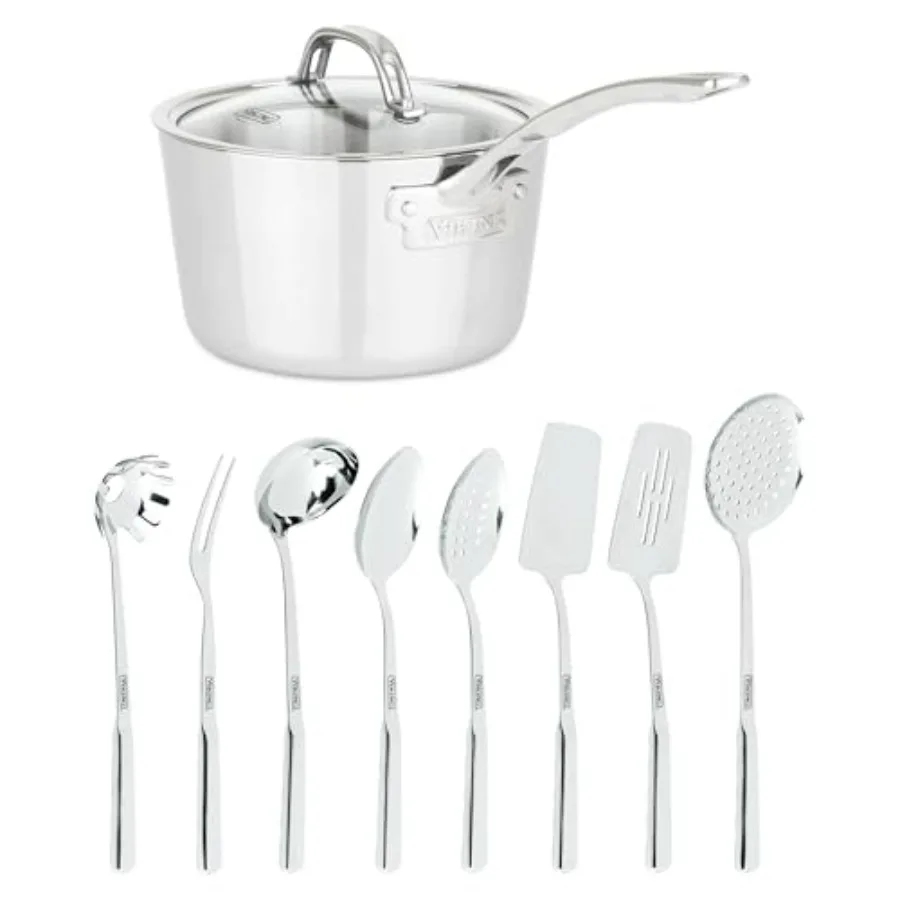 Stainless Steel Cookware Set with Utensils